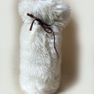 faux fur wine gift bag Restoration Hardware all occasion